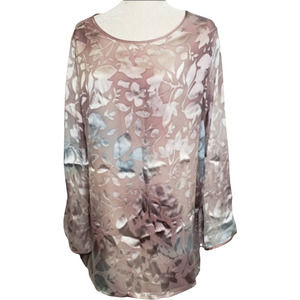 90’s Valentino Intimo Floral Iridescent Burnout Top